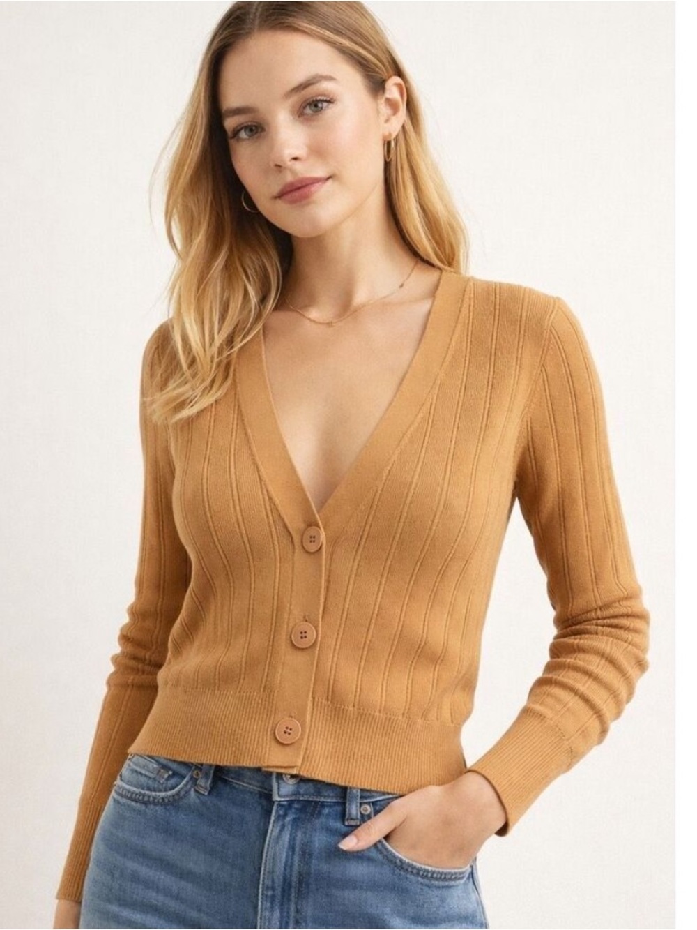 J.Crew Supersculpt V-neck Cardigan, Size M